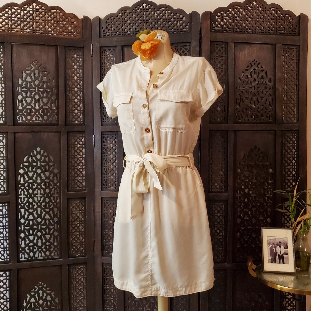 White Banana Republic short sleeved Dress